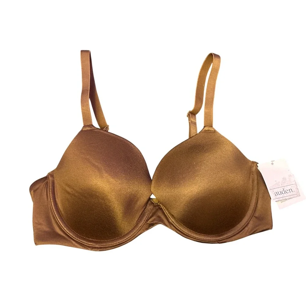 NEW Auden Womens Brown Lightly Lined Comfort Wire Full‎ Coverage Bra 34C